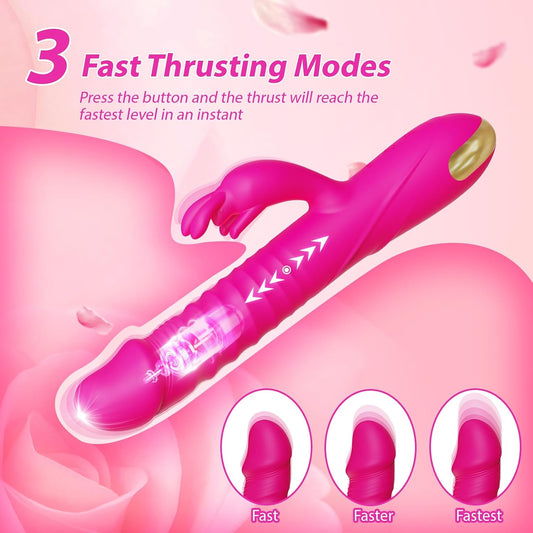 HeartCaptor Rabbit Vibrator for Women | Waterproof Dual Stimulation Intimate Wellness Device with Thrusting