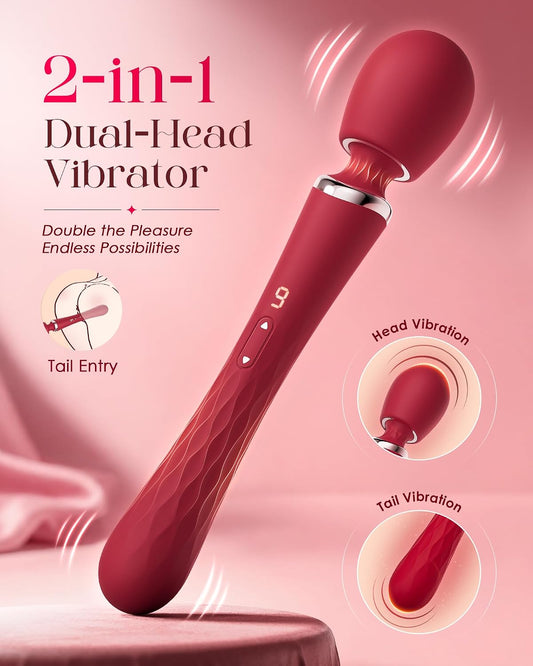 HeartCaptor Dual-Ended Intimate Massager for Women & Couples | App-Controlled Rechargeable Device with 18 Modes