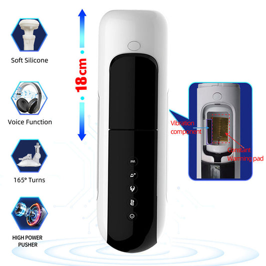 F-35 Interactive Voice-Activated 42° Heating Vibrating Masturbation Cup for Men