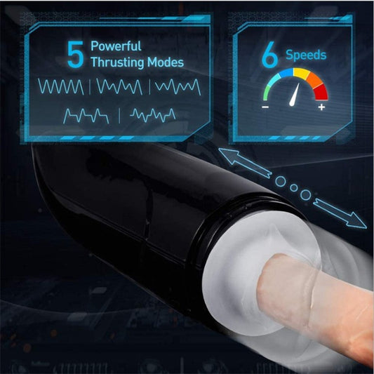 Advanced USB Rechargeable Vibration Masturbator Cup with Voice Features