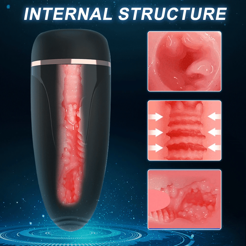 Male Masturbator with Vibration Realistic Blowjob Sex Toy for Men - HeartCaptor