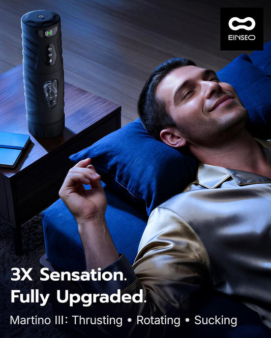HeartCaptor Hands-Free Automatic Male Stroker | Rechargeable Intimate Wellness Device with App Control and Suction