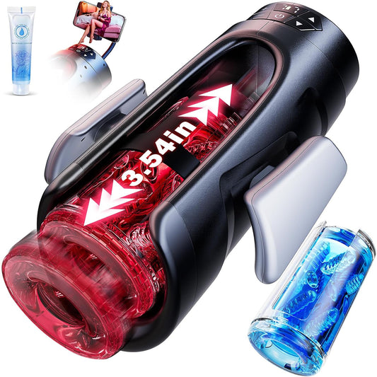 HeartCaptor Automatic Smart Male Stroker for Him | Hands-Free Personal Wellness Device with Phone Holder and Rechargeable Battery