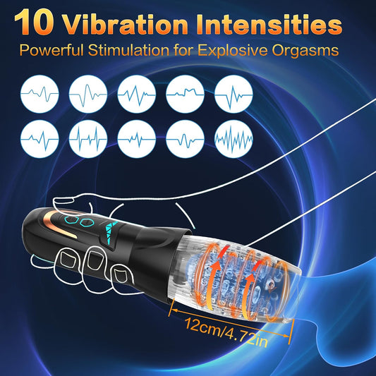 HeartCaptor Automatic Male Stroker for Men | Rechargeable Intimate Wellness Device with Realistic Texture