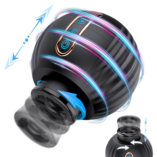 High-Tech Pumpkin-Styled Male Masturbator with 8 Modes and Moaning Sounds