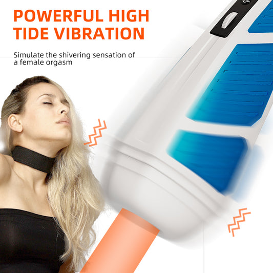 Advanced 12-Frequency Throat Clip Masturbation Cup with 5 Suction Modes