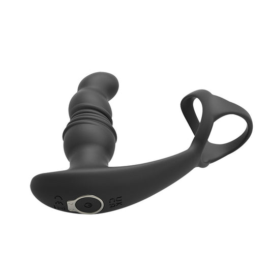 Silicone Telescopic Vibrating Cock Ring Set with Remote Control
