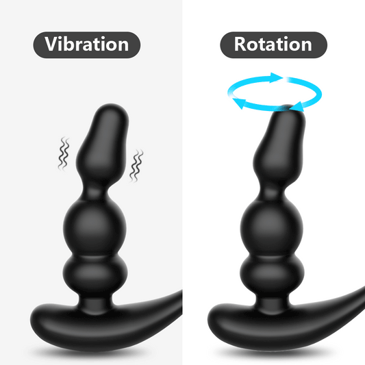 Wireless Remote Prostate Vibrator with Dual Rings for Enhanced Pleasure