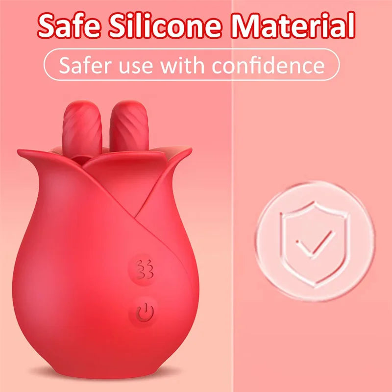 Rose Clitoris G-spot Stimulator Vibrator for Women - HeartCaptor