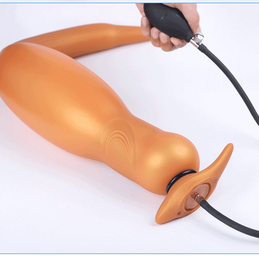Inflatable Silicone Anal Plug for Enhanced Erotic Play