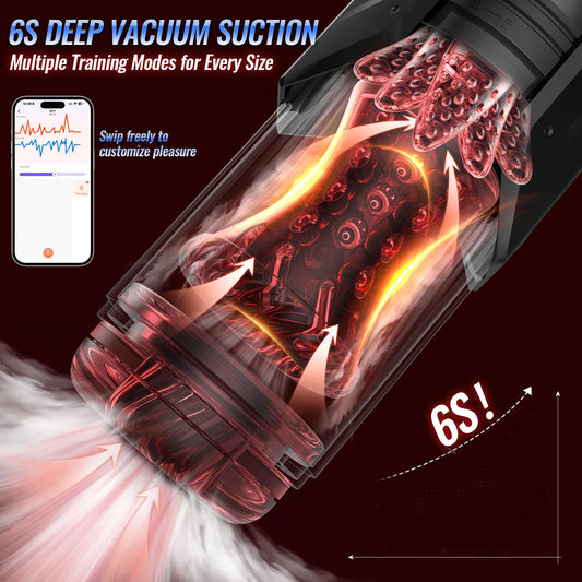HeartCaptor Male Masturbator 7 Thrusting Rotating Sucking Electric Adult Toy