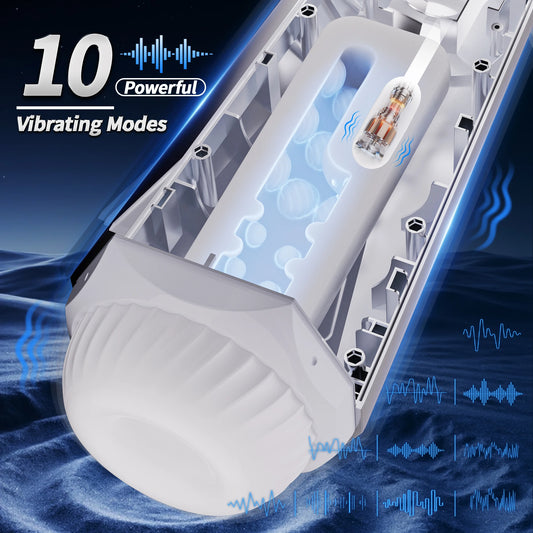HeartCaptor Automatic Sucking Masturbator Cup Vibrating Stroker 3 Modes ABS TPE