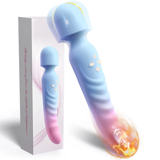 HeartCaptor G-Spot Vibrator Clitoral Stimulator Silicone Heating Wand Massager for Women Couples