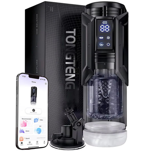 HeartCaptor Automatic Male Masturbator Cup 7 Modes Thrusting Rotating Sucking Electric Stroker Waterproof Rechargeable
