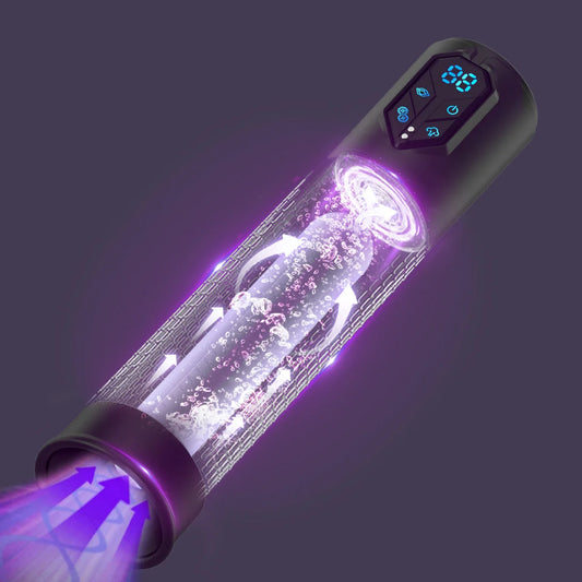 HeartCaptor IPX7 Waterproof Electric Vacuum Pump – 4 Suction Modes with LCD Pressure Display & Magnetic USB Charging