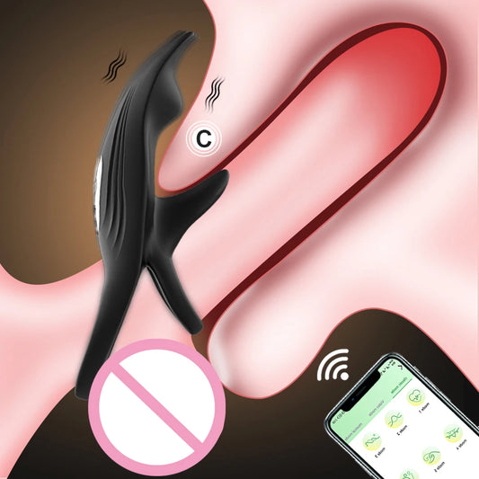 HeartCaptor Silicone Couples Vibrating Ring Dual Motor Clitoral G-Spot Stimulator