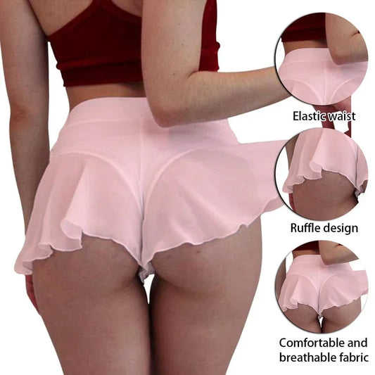 HeartCaptor Women Ruffled Panties High-Rise Bikini Underwear Knit Polyester S-5XL