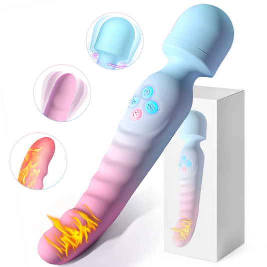 HeartCaptor G-Spot Vibrator Wand | 10-Mode Clitoris Stimulator | Medical Silicone | USB Rechargeable | Waterproof Adult Massager for Women