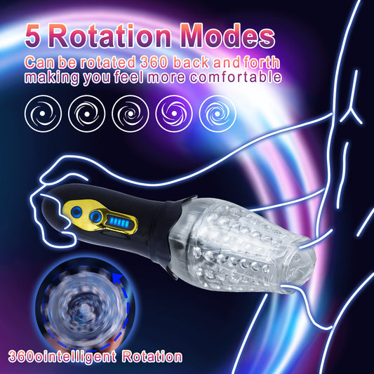 Advanced Male Rose Penis Trainer with Rotating and Vibrating Features