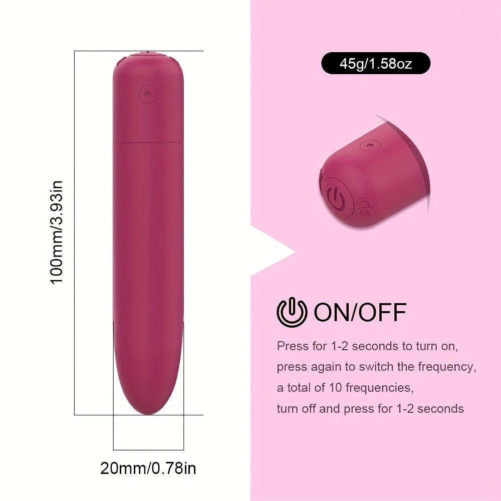 Waterproof USB Charge Bullet Vibrator for Women - HeartCaptor