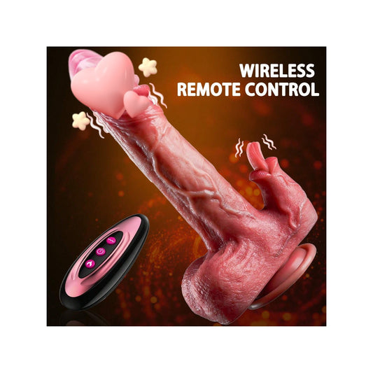 Realistic 9 Vibration Modes Insertable Licking Vibrator