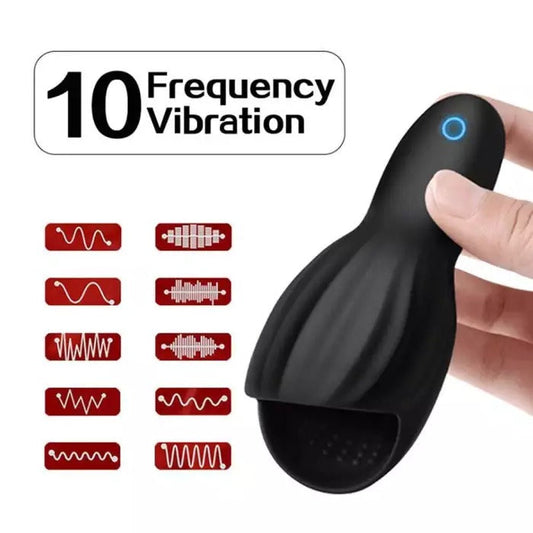 Silicone 10-Frequency Glans Penis Massager for Enhanced Pleasure