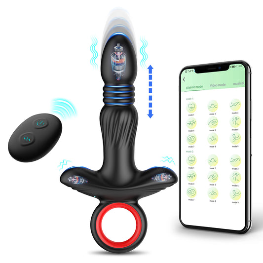 Wireless Prostate Pleasure with App-Controlled Vibration & Thrusting