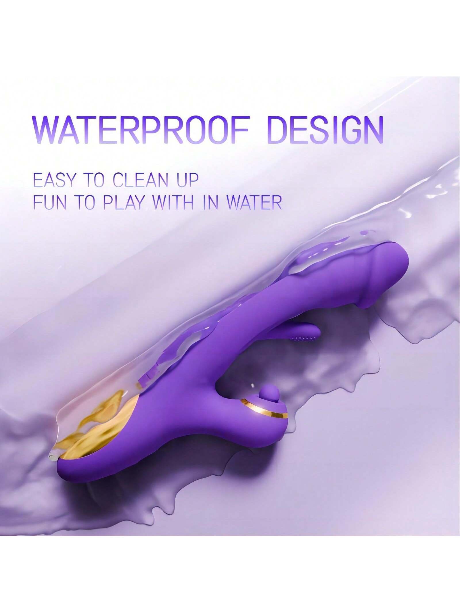 Thrusting Dildo Vibrator 3 In 1 G-Spot Stimulator - HeartCaptor