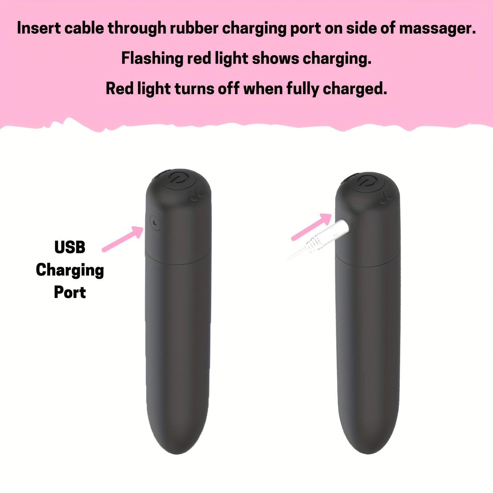 Waterproof USB Charge Bullet Vibrator for Women - HeartCaptor