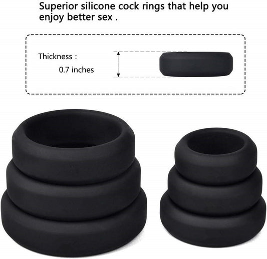 Premium Silicone Penis Rings Set for Enhanced Erections