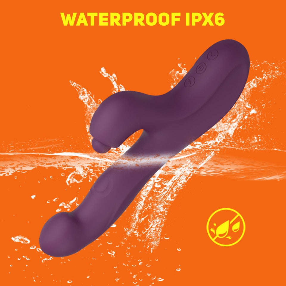 4-in-1 Rabbit G-Spot Vibrator with Heating Function - HeartCaptor