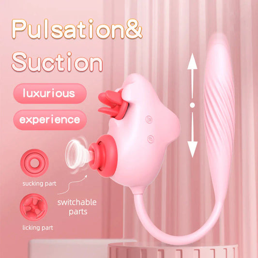 Spaceship-Inspired Sensual Tongue Teaser with Suction