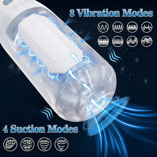 Intense Pleasure Knight Half Open Sucking Vibration Masturbation Cup