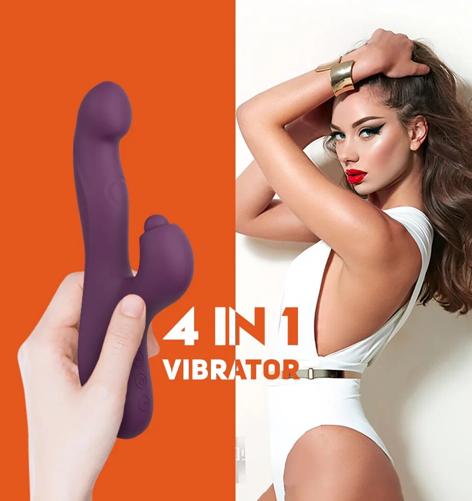 4-in-1 Rabbit G-Spot Vibrator with Heating Function - HeartCaptor