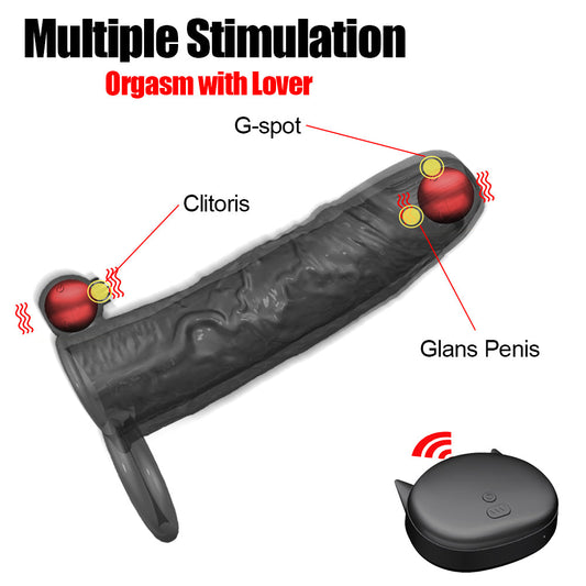 Wireless Remote Control Penis Sleeve for Men - Delay Ejaculation Aid