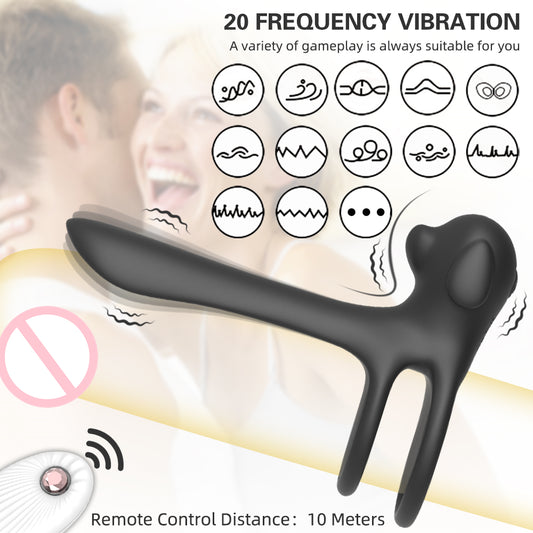 Enhanced Pleasure Unisex Vibrator with Adjustable Rings
