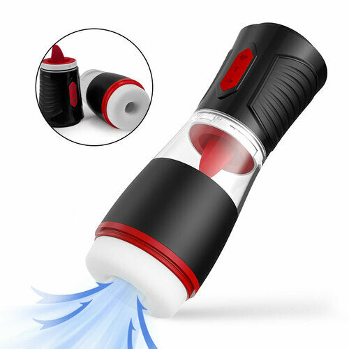 Dual Pleasure Split Tongue Masturbator Cup for Men
