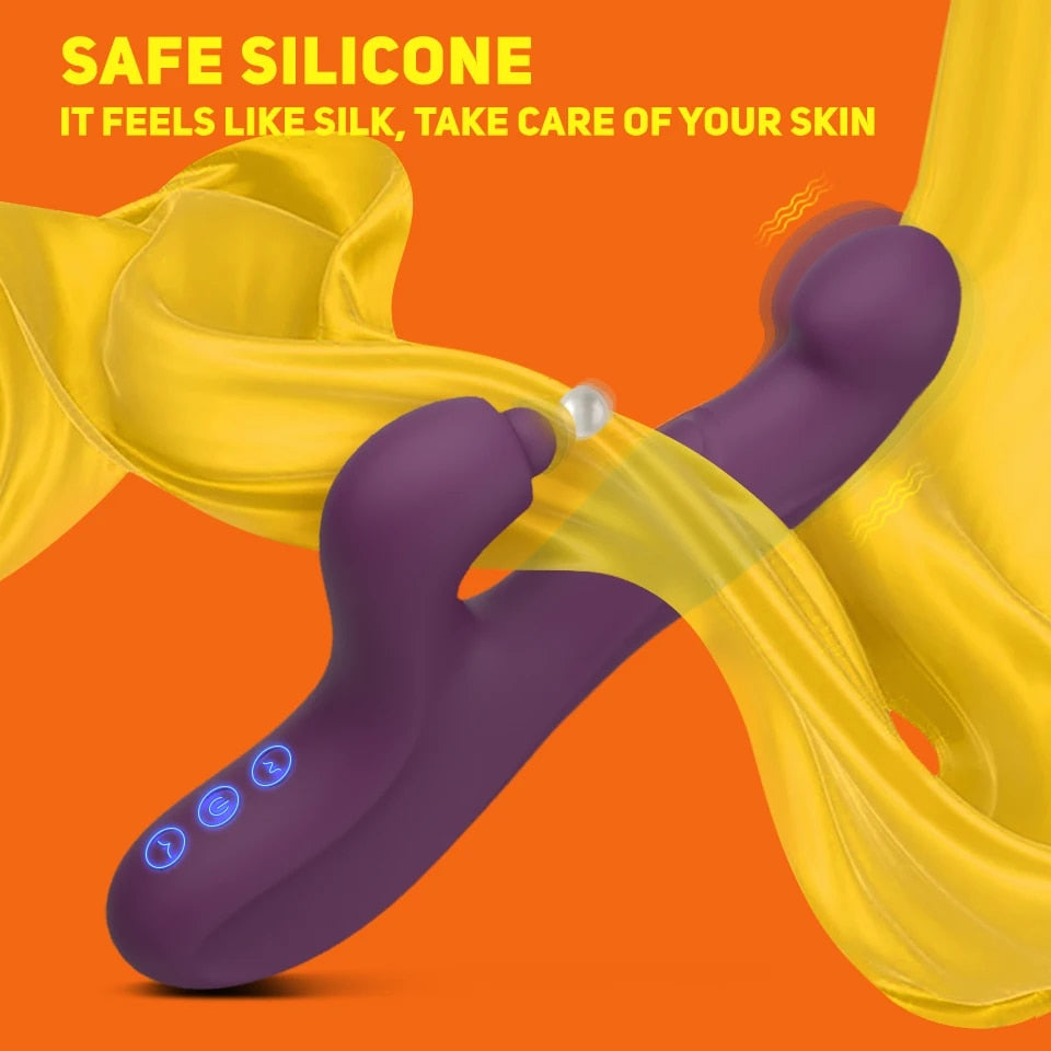 4-in-1 Rabbit G-Spot Vibrator with Heating Function - HeartCaptor