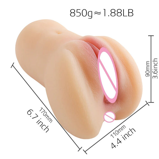 Silicone Vagina Anal Realistic Male Masturbator Sex Toy for Men 18+