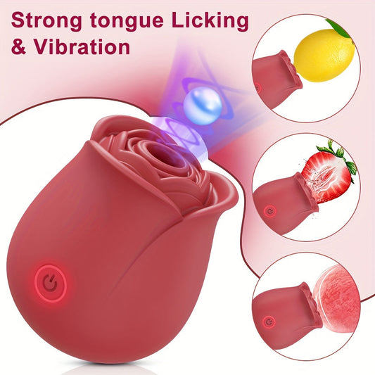 Rose Clitoral Stimulator: 10 Modes, Waterproof, Rechargeable