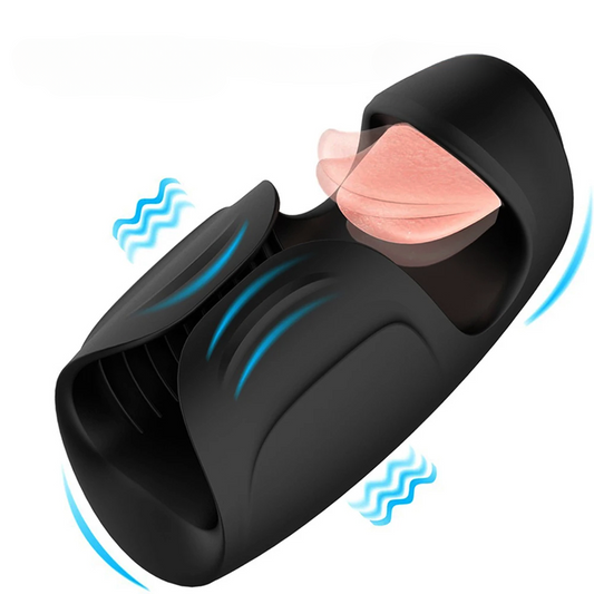 Silicone Masturbation Cup with Tongue-Like Motion for Men - Discreet and CE Certified