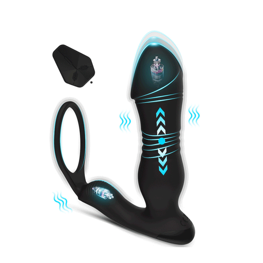 8-Band Telescopic Vibration Prostate Massager for Intimate Pleasure