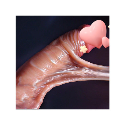 Realistic 8.5 inch Foreskin Dildo with Suction Cup