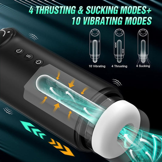 Advanced 4-in-1 Male Masturbator with LCD Control