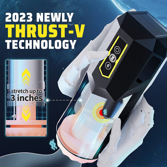 Golden Crow - Dual-Function Thrusting & Vibration Masturbator