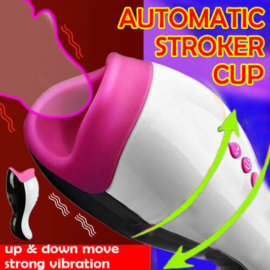 Handsfree Automatic Male Masturbation Cup with 12 Speed Vibrations