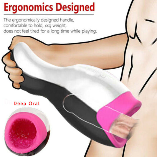 Handsfree Automatic Male Masturbation Cup with 12 Speed Vibrations