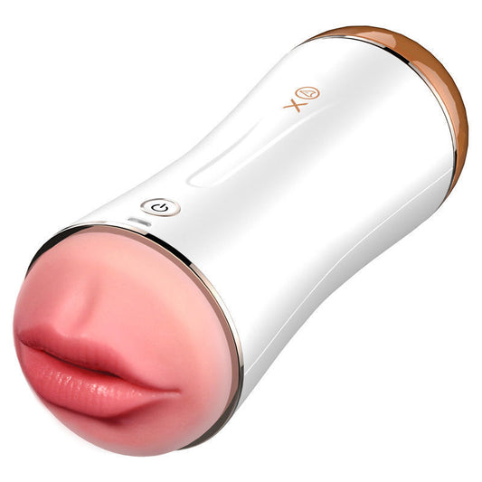 Hands-Free Dual-Function Male Masturbator with 10 Vibration Modes