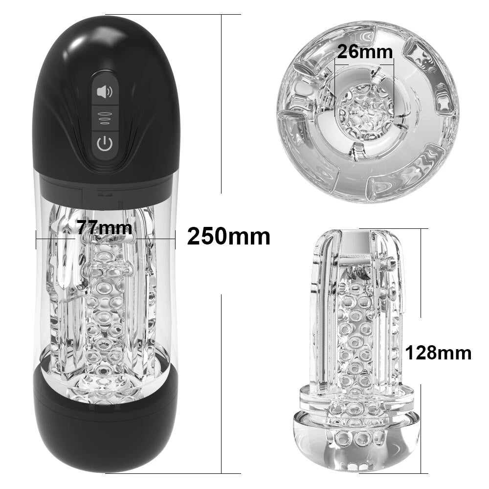 Automatic Sucking Male Mastubator with 7 Vibration Modes - HeartCaptor